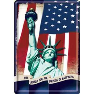  Statue of Liberty metal postcard / mini sign Kitchen 