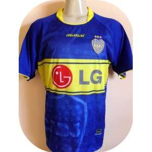  BOCA JUNIORS ARGENTINA SOCCER JERSEY ONE SIZE LARGE .NEW 