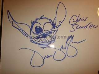 Lilo Stitch Disney ORIGINAL drawing BY signed Voice Chris Sanders 