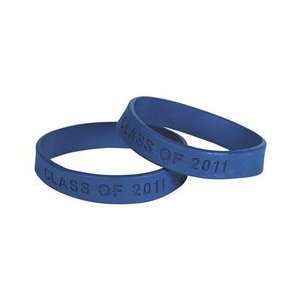 24 BLUE GRADUATION Class of 2011 Rubber Bracelets/GRAD PARTY FAVORS/2 