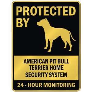   BY  AMERICAN PIT BULL TERRIER HOME SECURITY SYSTEM  PARKING SIGN DOG