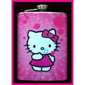    Hello Kitty Pink Hip Flask Stainless Steel 8oz FH3 