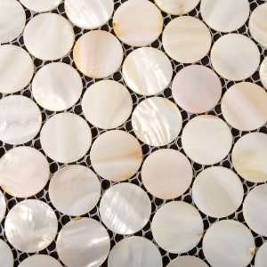 Home Elements Light Weight Mother of Pearl Tile   Nature White   1 In 