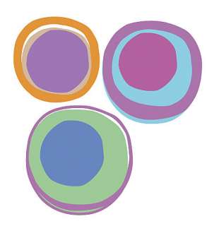   Modern Hot Dots Wallies Blue Orange Purple Circles Dot Round Decals
