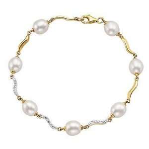  Diamond Breeze Cultured Pearl Bracelet Jewelry