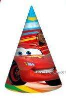 Disney Cars 2 Lighting McQueen Birthday Party Hats 6pcs  