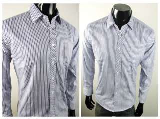 USC6803 New Mens Stripes Casual Shirts Fashion Style 2 Color BLUE and 