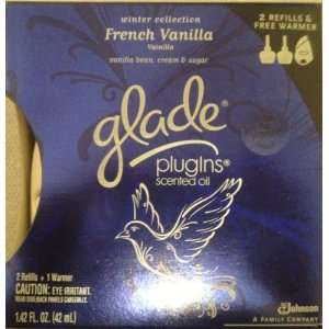  Glade Plugins Scented Oil 2 Refills & Free Warmer, French 