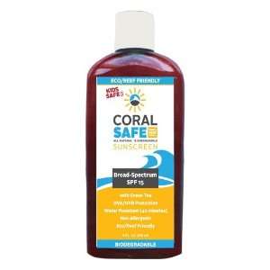  Coral Safe All Natural SPF 15 Biodegradable Sunscreen 
