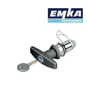 1000 U338   EMKA Locking Black Powder Coated Keyed EK333 T Handle