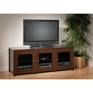 Santino Triple Cabinet Black Flat Panel TV Console in Espresso EAH6300