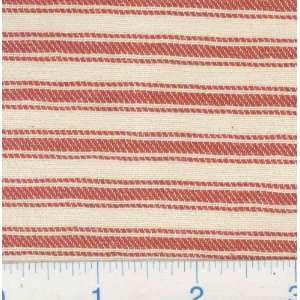  54 Wide Woven Cotton Ticking Red Fabric By The Yard 