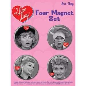  I Love Lucy Black & White Round Magnet Set 40176RM4 