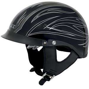  AFX FX 200 Pinstripe Helmet   Large/Black w/ Silver Pin 