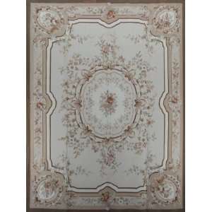   French Hand Weave Hand Hooked Aubusson Area Rug S158