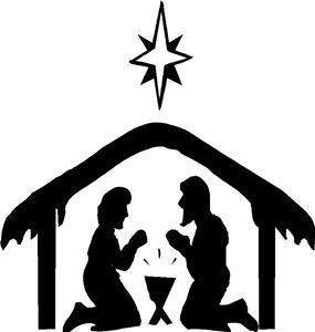 Nativity Baby Jesus Christmas Vinyl Wall Decor Decal NW  