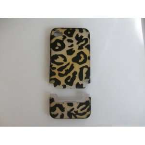 iPhone 4G Combo Black Yellow Leopard Hard Phone Case Protector Cover 