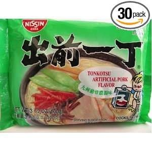 Nissin Demae Ramen, Tonkotsu Artificial Pork Flavor, 3.5 oz (30 small 