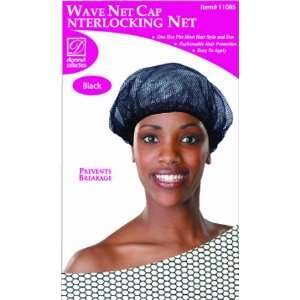    Donna Collection Wave Net Cap Interlocking Net Black #11085 Beauty