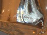 Vintage Daum France Crystal Clear Glass Candle Holder  