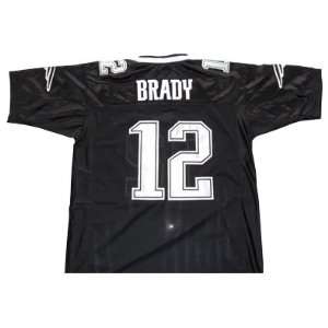  #12 Brady New England Patriots Black Jerseys Authentic Football 