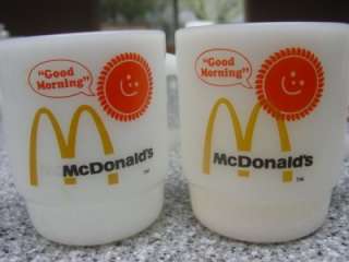 RARE ## Irregular ## McDonalds Good Morning Fire King mug  