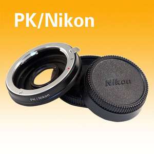 PENTAX PK K Lens to NIKON Camera Mount Adapter Ring with Glass 