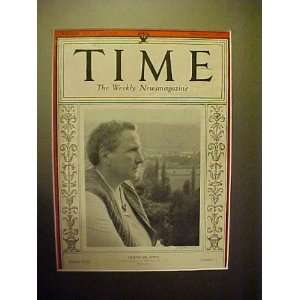 Stein September 11, 1933 Time Magazine Professionally Matted Cover 11 