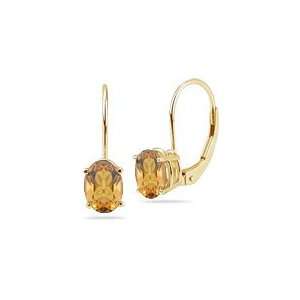  8.02 Ct Citrine Stud Earrings in 14K Yellow Gold Jewelry