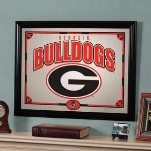  22 NCAA Georgia Bulldogs Logo Framed Mirror
