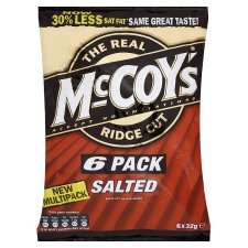 Mccoys Ready Salted Crisps 6Pk   Groceries   Tesco Groceries