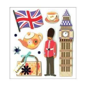   Dimensional Stickers Sites Of London; 6 Items/Order