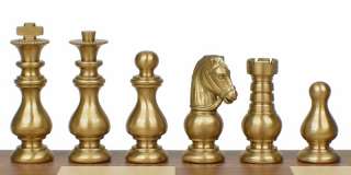 Italfama Classic French Staunton Brass Chess Pieces Set  
