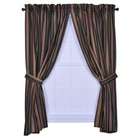   Panel Pair Curtains with Tiebacks in Black   Size 82 W x 72 L