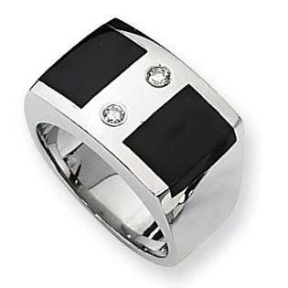   Large Onyx Silver Rings   .925 Sterling Silver Mens Black Onyx