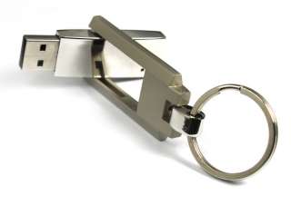 Silver Unique Fashion Metal Keychain Design 4GB USB2.0 Flash Drive 