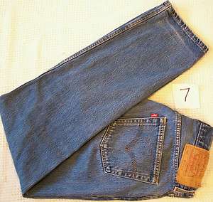 Authentic LEVI 501 Button Front blue Denim Jeans 32x32 Levis Red Tab 