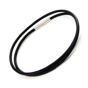   Cord Silicone black 3 mm (0. 12) 45 cm (17. 72). Jewelry