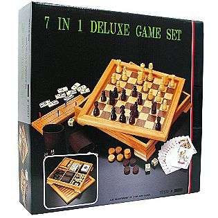 Deluxe 7 in 1 Game Set   Chess   Backgammon etc  Trademark Games 
