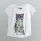 Basic Editions Girls Kitten Graphic Tee