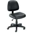 Office Source Black Leather Armless Task Chair by Office Source