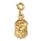 Jewelry Adviser charms Gold tone St. Christopher charm