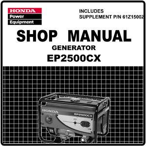 Honda EP2500 2500 Generator Service Repair Manual 61Z1500  