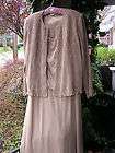 PATRA Mother of the Bride golden sleeveless dress w/pleated jacket 