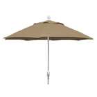 FiberBuilt Umbrellas LLC 9 Ft Hexagon Beige Vinyl Patio Beach Umbrella 