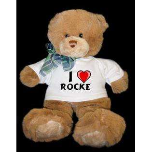 SHOPZEUS Plush Brown Teddy Bear (Dean) with I Love Rocke T shirt at 