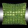 2x new green 3d raised taffeta throw pillow cases