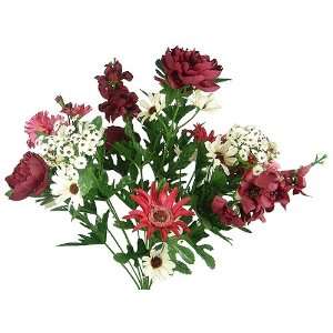   Wedding Mixed Silk Flower Bush Peony Daisy Delphinium Bouquet M2 Home