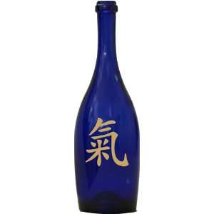  Cobalt Blue Curvy Incense Bottle Burner with Asian Energy 