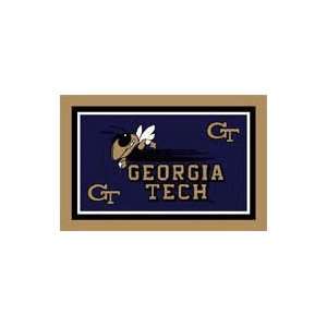  Georgia Tech Yellow Jackets 3 x 5 Small Top View Area 